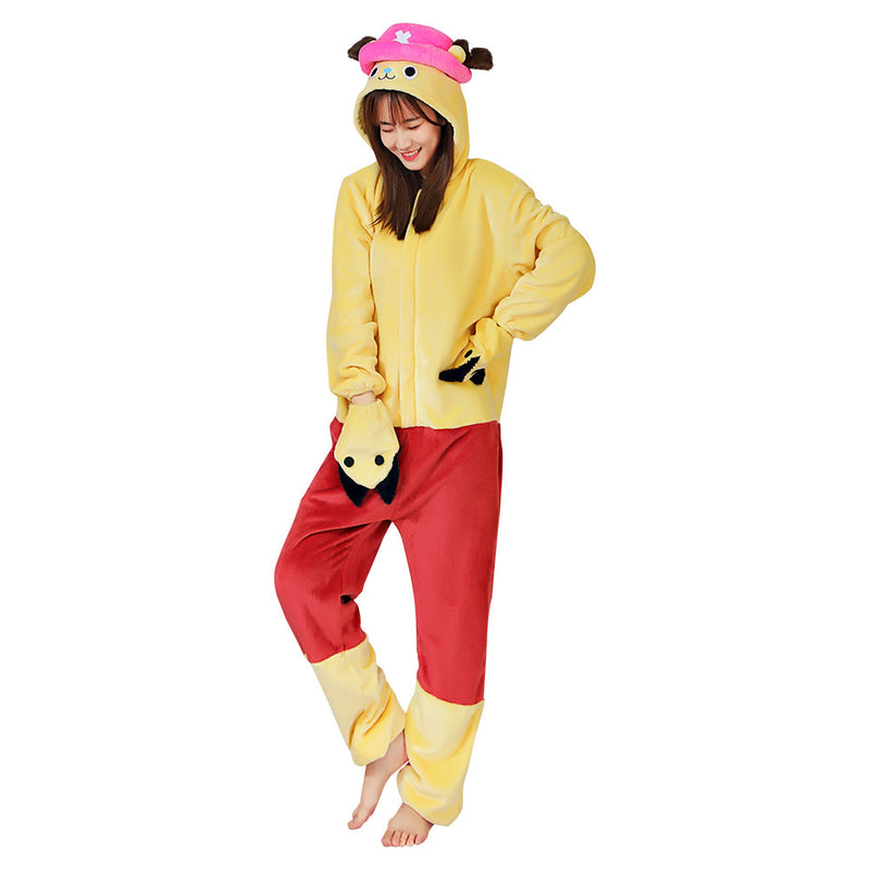 Anime One piece ·Chopper Pajama Adult Unisex Onesies Polyester Sleepwear Pyjamas Halloween Carnival Costume Cosplay Costume