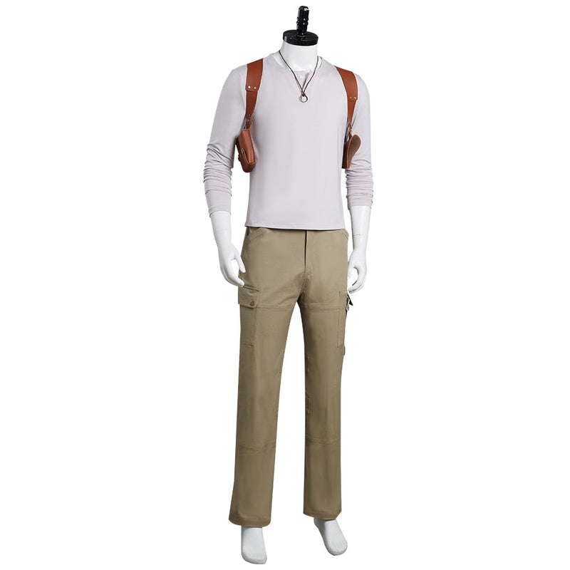 Uncharted 2022 Nathan Drake Cosplay Costume Outfits Halloween Carnival Suit