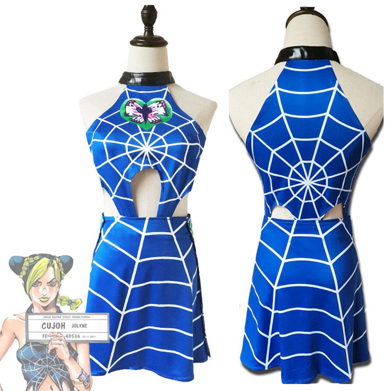 JoJo‘s Bizarre Adventure Jolyne Cujoh Dress Halloween Carnival Suit Cosplay Costume