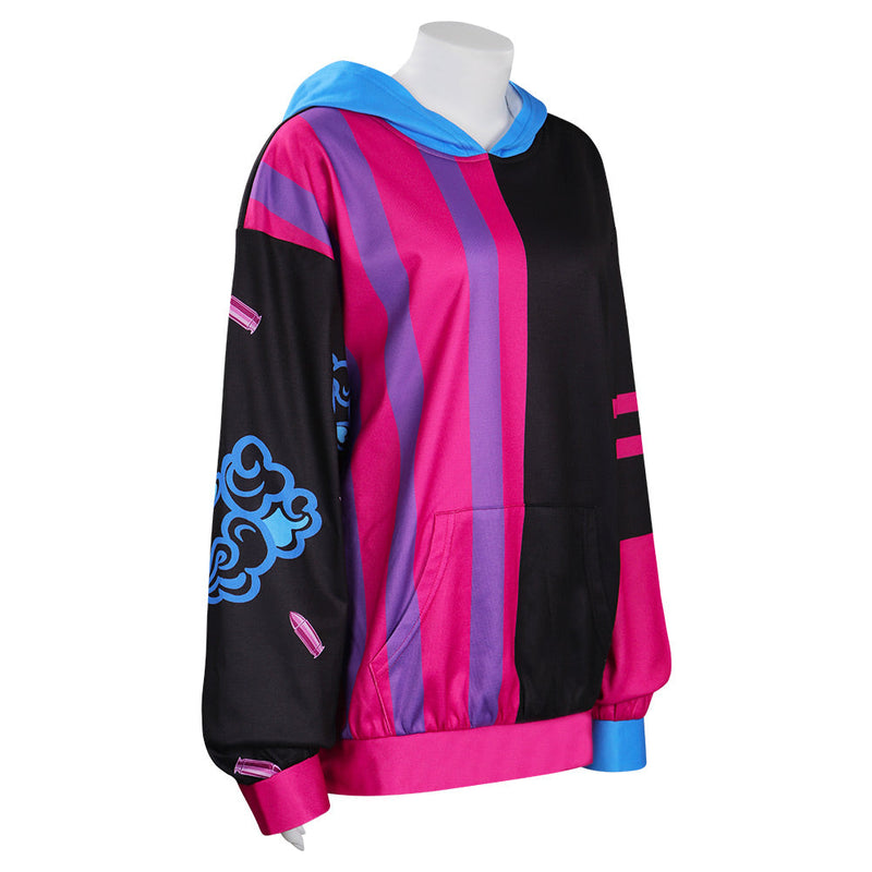 Arcane: League of Legends Jinx LOL Hoodie Hooded Sweatshirt Cosplay Costume