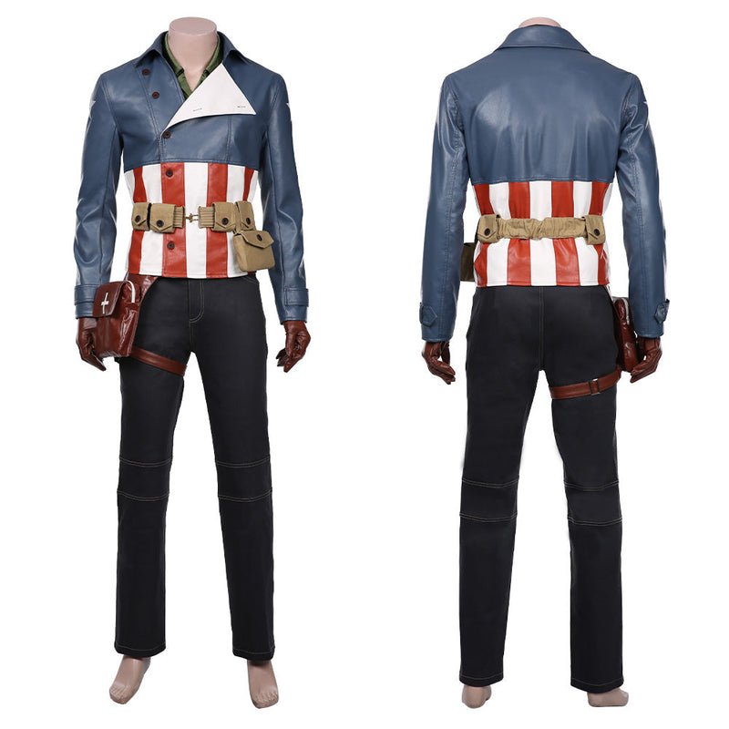 Avengers game-Captain America Coat Jacket Outfits Halloween Carnival Suit Cosplay Costume