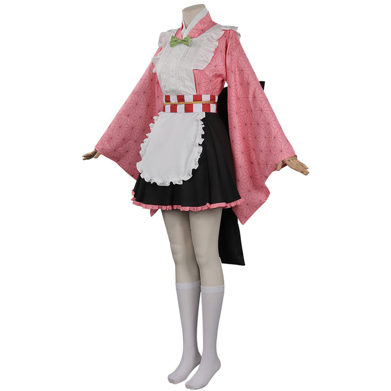 Demon Slayer Kamado Nezuko Maid Dress Outfits Halloween Carnival Suit Cosplay Costume