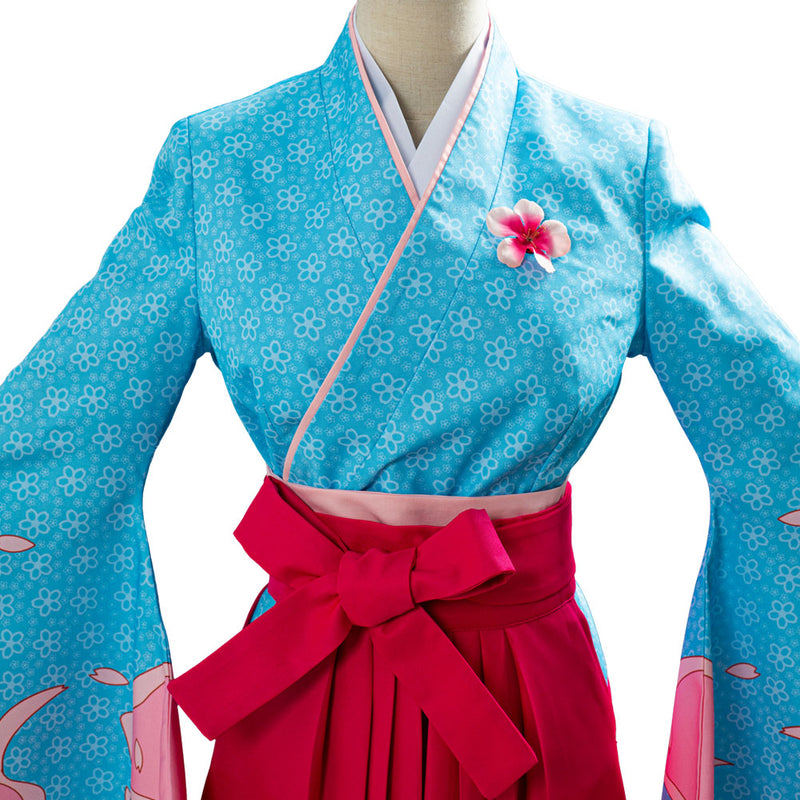 Sakura Wars Shin Sakura Taisen Sakura Amamiya Women Kimono Cosplay Costume