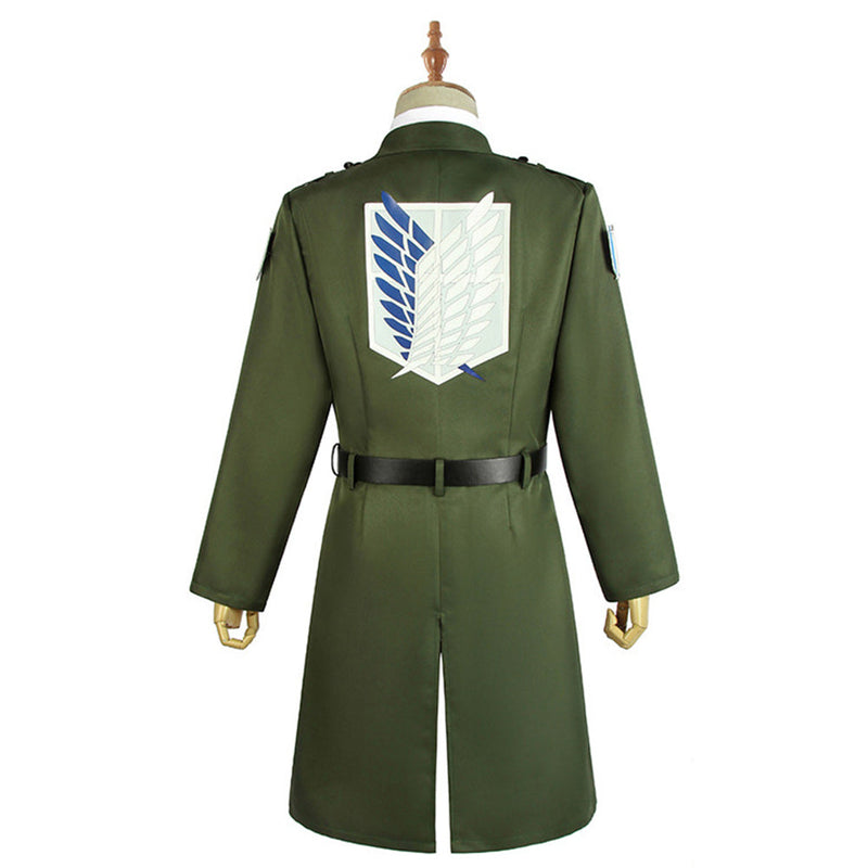 Attack on Titan Levi Eren Mikasa Scouting Legion Trench Coat Uniform Halloween Carnival Costume Cosplay Costume