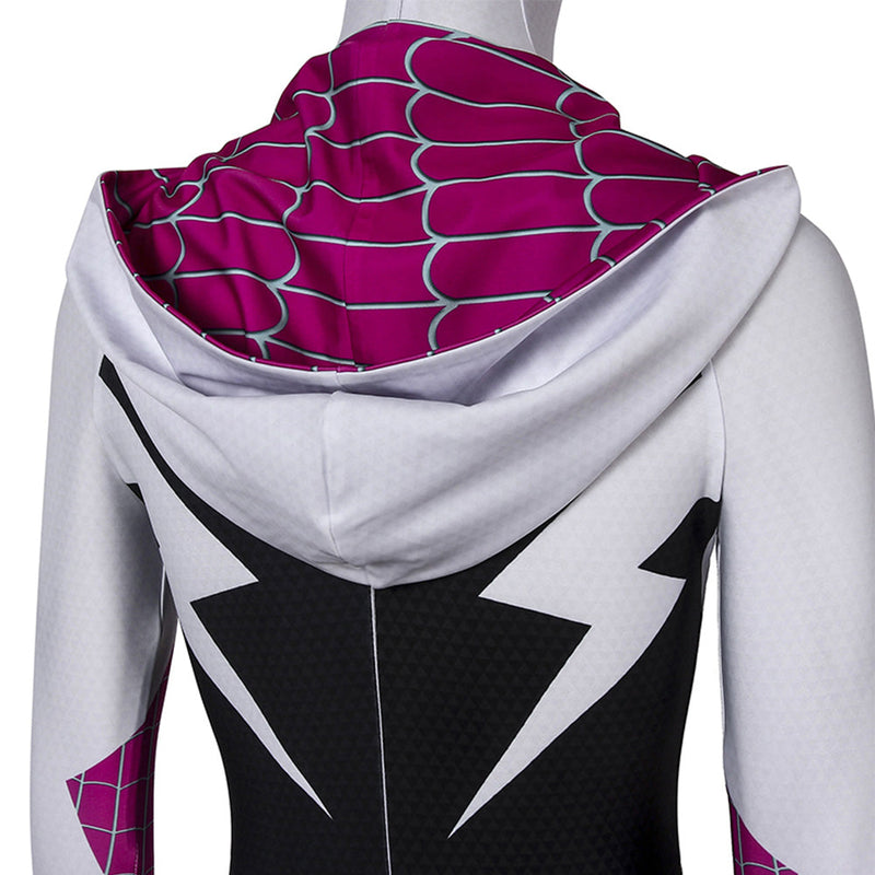 Spider-Man: Into the Spider-Verse Gwen Stacy Jumpsuit Halloween Carnival Suit Cosplay Costume