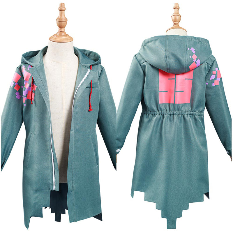 Danganronpa Nagito Komaeda Kids Children Army Green Jacket Coat Cosplay Costume