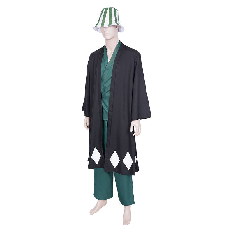 Anime Bleach Urahara Kisuke Coat Pants Hat Outfits Halloween Carnival Suit Cosplay Costume