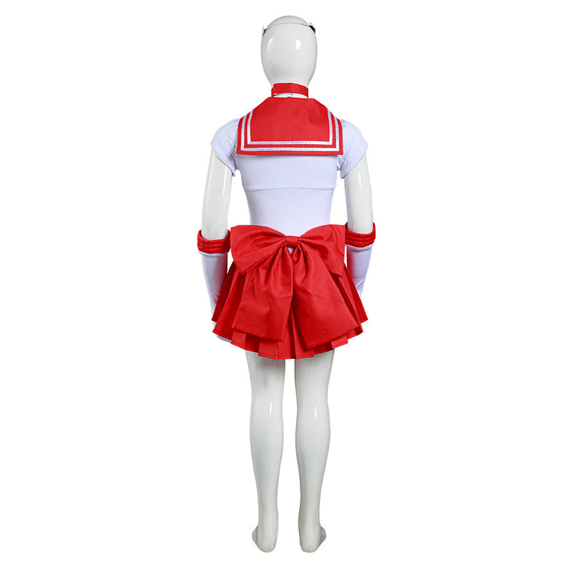 Sailor Moon Hino Rei Kids Children Girls Dress Outfits Halloween Carnival Suit Cosplay Costume