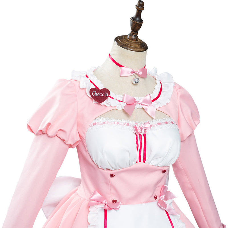 Nekopara Chocola/Vanilla Maid Dress Outfits Halloween Carnival Suit Cosplay Costume