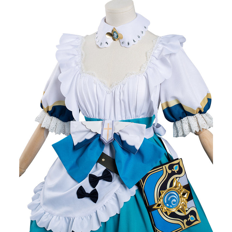 Genshin Impact Barbara Maid Dress Outfits Halloween Carnival Suit Cosplay Costume