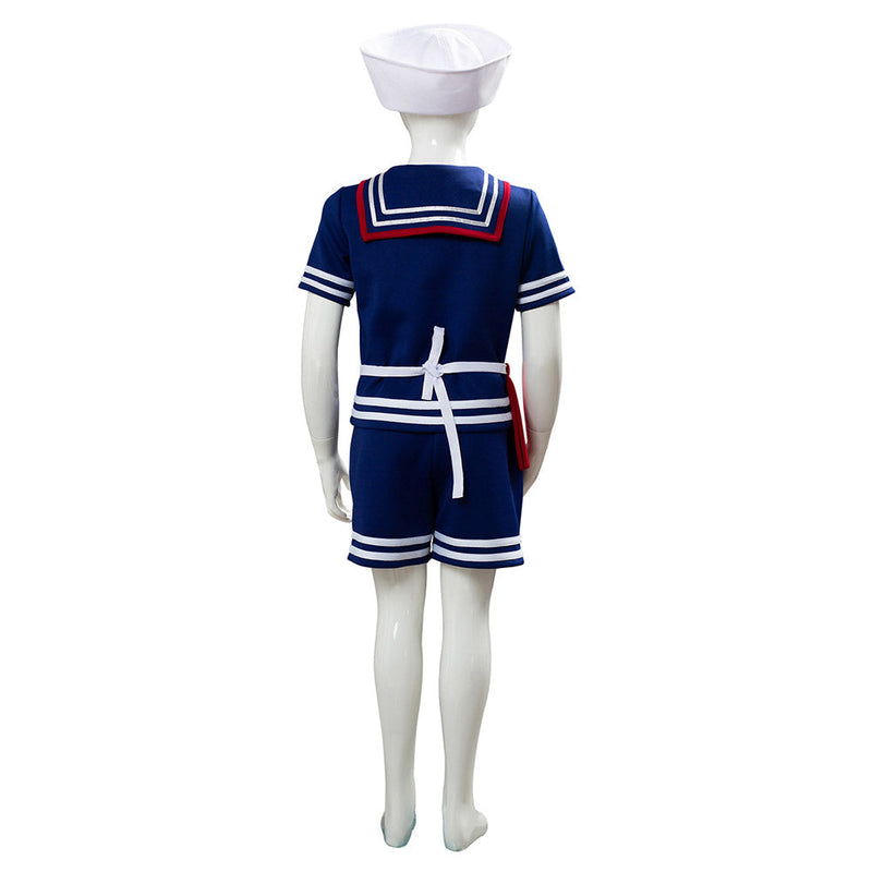 Stranger Things 3 Scoops Ahoy Steve Harrington Kids Children Uniform Cosplay Costume  TV