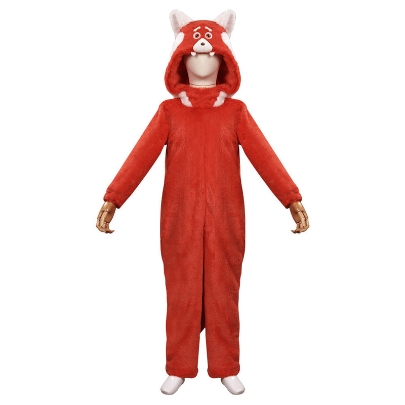 Kids Children Turning Red Mei Jumpsuit Sleepwear Cosplay Costume