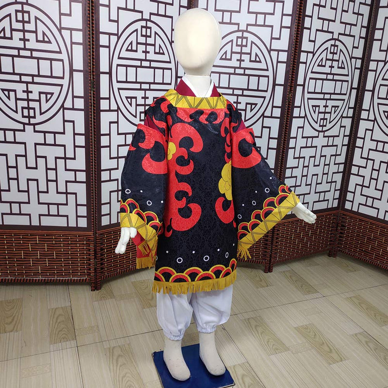 Demon Slayer Kamado Tanjuurou Kids Kimono Outfits Halloween Carnival Costume Cosplay Costume