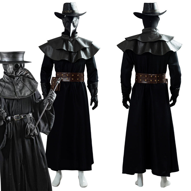 Plague Doctor Steampunk Bird Mask Cape Holloween Costume Cosplay Costume