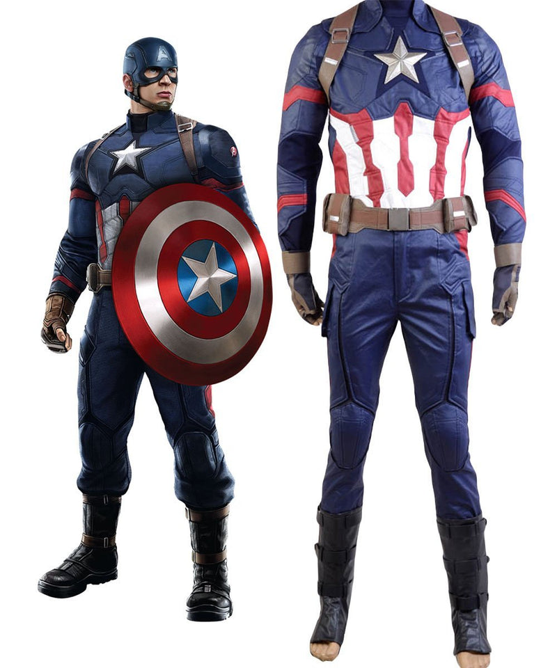 Captain America: Civil War Steve Rogers Uniform Cosplay Costume