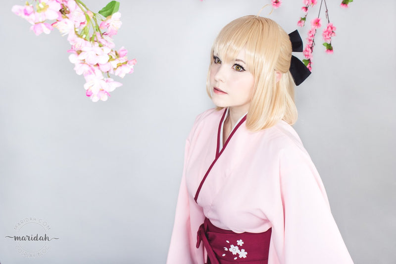 Fate Grand Order Sakura Saber Kimono Cosplay Costume