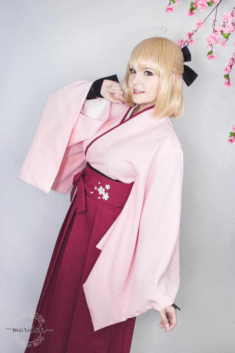 Fate Grand Order Sakura Saber Kimono Cosplay Costume