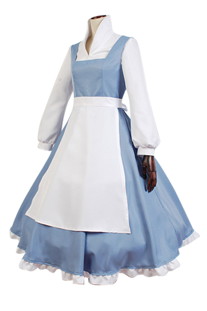 Beauty and Beast  the Maid Gown Apron Dress Outfit Cosplay Costume