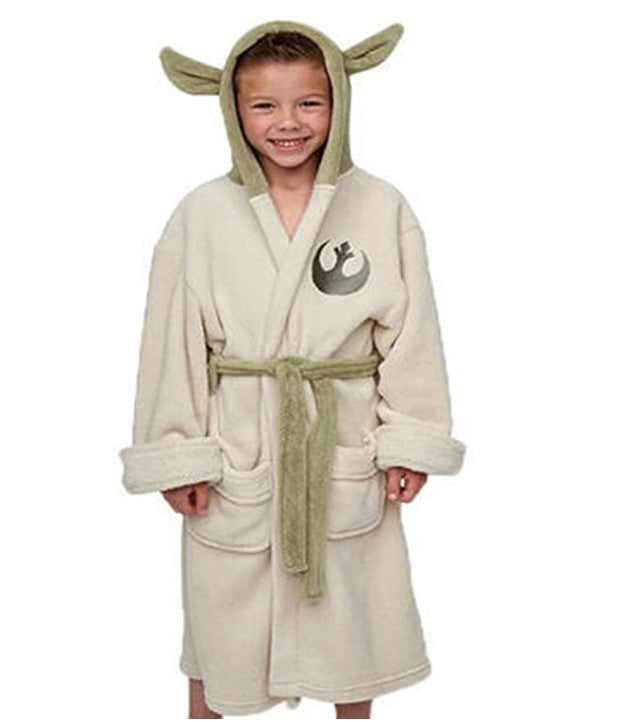 Star Wars Yoda Jedi Ears Fleece Bathrobe Kids Robe