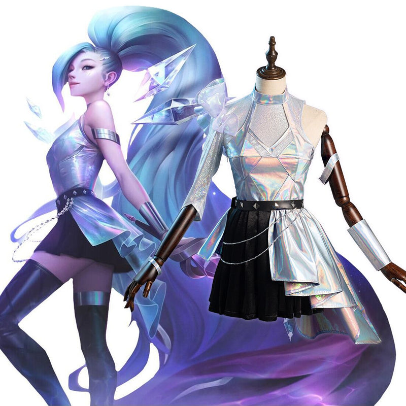 League of Legends LOL KDA Groups Seraphine Women Dress Outfits Halloween Carnival Suit Cosplay Costume