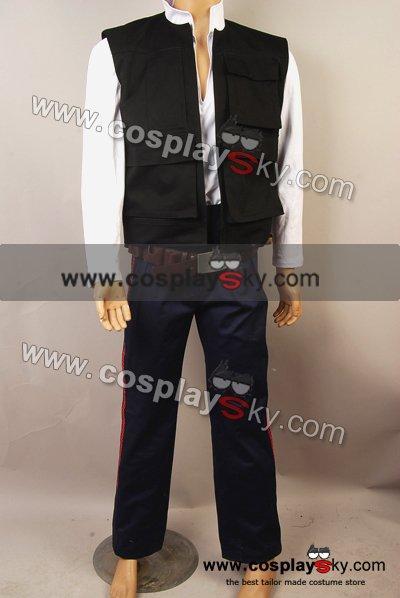 Star Wars ANH A New Hope Han Solo Vest Shirt Pants Cosplay Costume