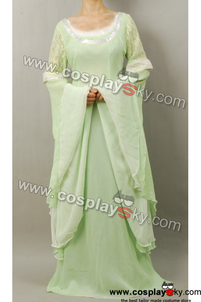 The Lord of the Rings Arwen Light Green Gown Dress Costume