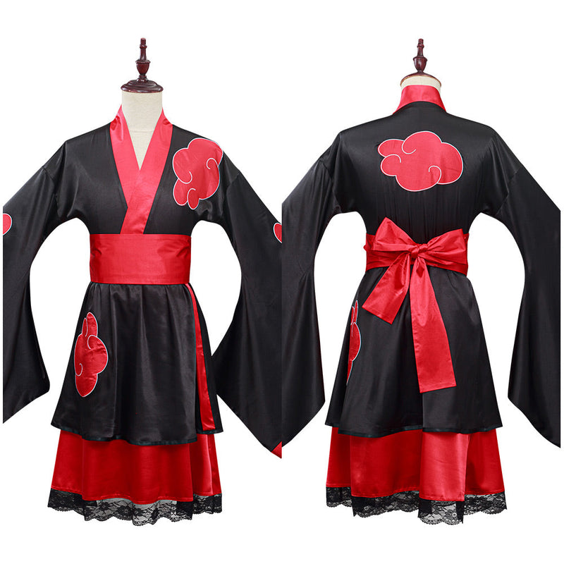 NARUTO Akatsuki Kimono Dress Outfits Halloween Carnival Suit Cosplay Costume