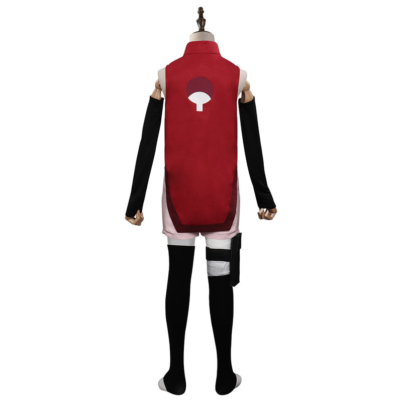 NARUTO Boruto Sarada Uchiha Kids Children Outfit Halloween Carnival Suit Cosplay Costume