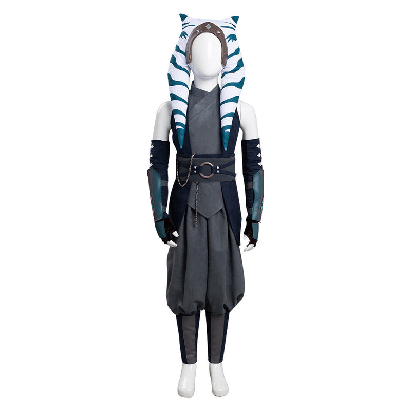 Star Wars Ahsoka Tano Kids Children Outfits Halloween Carnival Suit Cosplay Costume