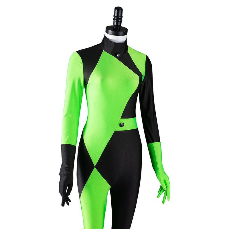 Kim Possible Shego Adult Jumpsuit Halloween Carnival Suit Outfits Cosplay Costume