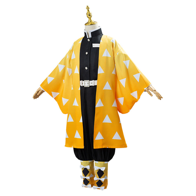 Demon Slayer: Kimetsu no Yaiba Agatsuma Zenitsu Cosplay Costume for Kids Children