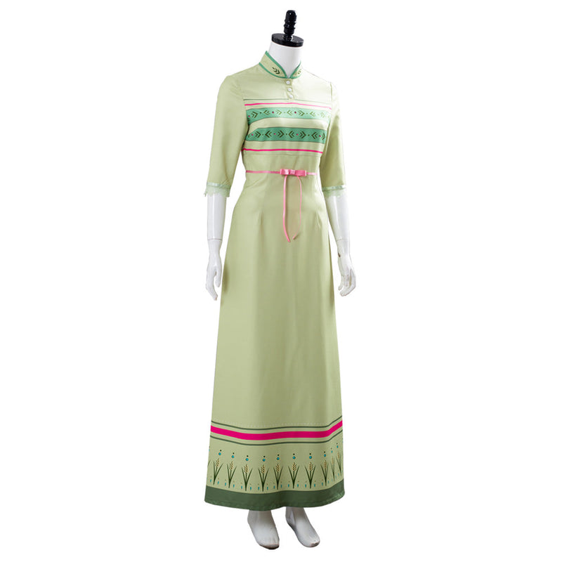 Frozen 2 Anna Nightgown Gown Green Arendelle Bedroom Dress Cosplay Costume