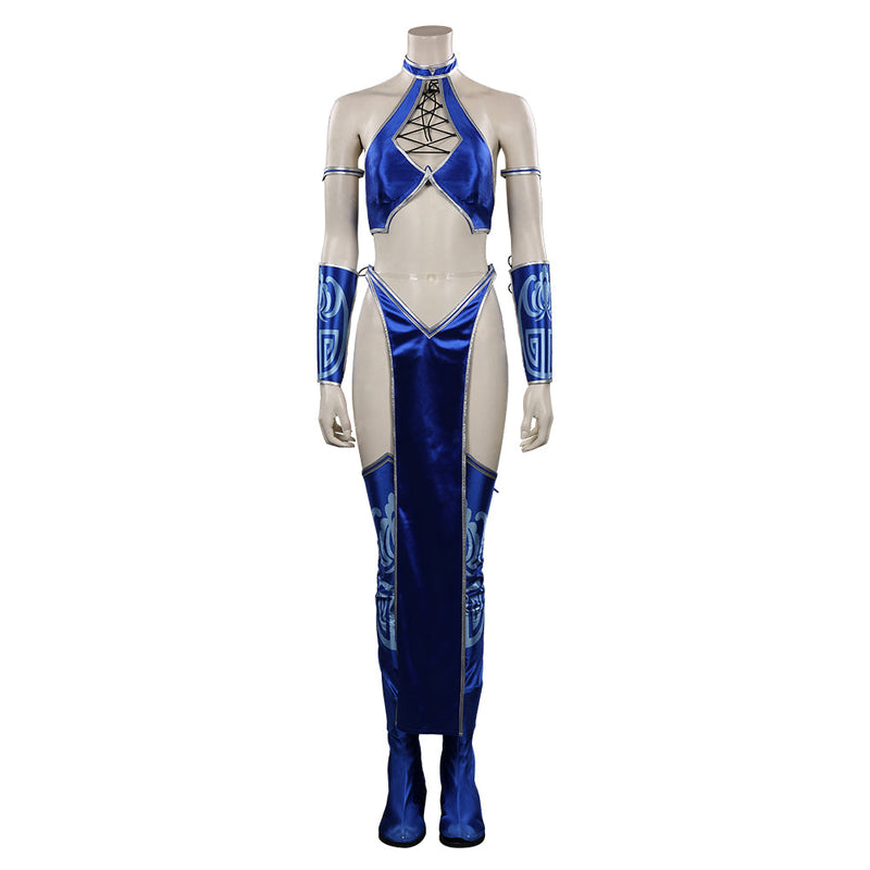 Mortal Kombat Kitana Costume Accessories Outfit Halloween Carnival Suit Cosplay Costume