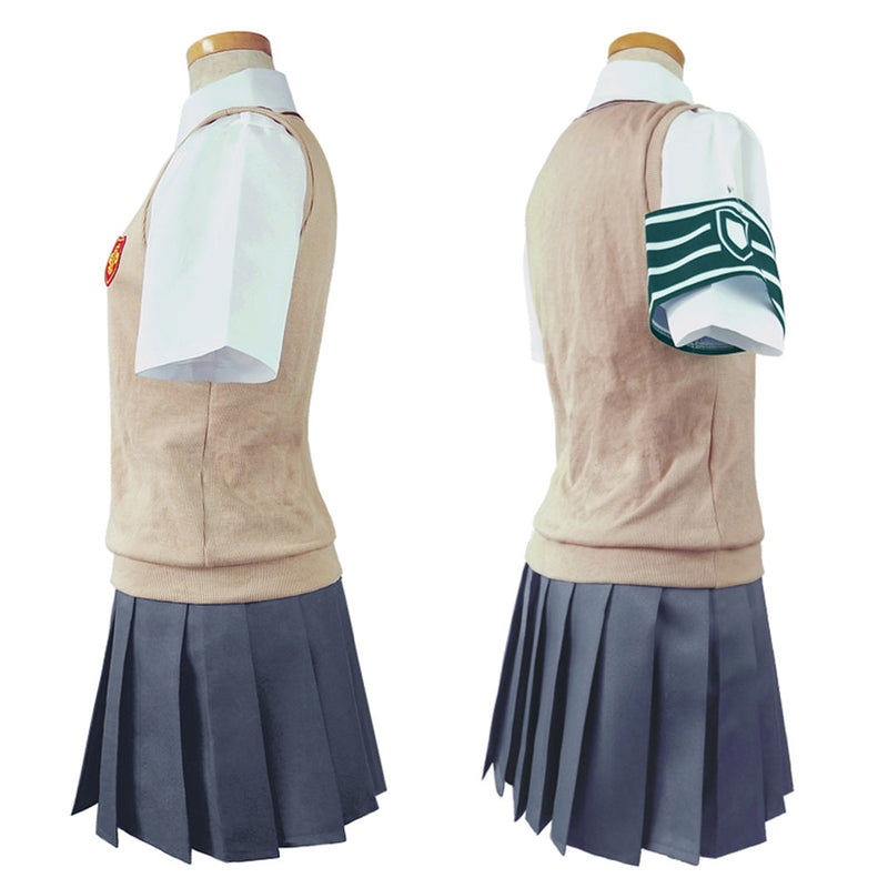 Anime A Certain Scientific Railgun Misaka Mikoto/Shirai Kuroko School Uniform Top Skirt Outfit Halloween Carnival Costume Cosplay Costume