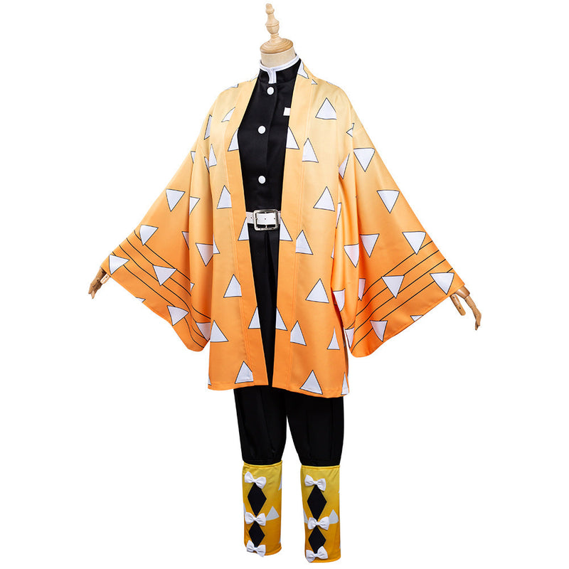 Demon Slayer: Kimetsu no Yaiba Agatsuma Zenitsu Kimono Comic Con Cosplay Costume