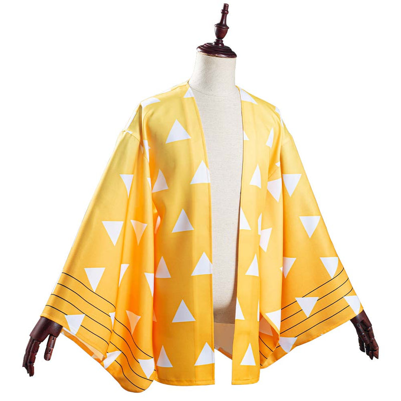 Demon Slayer: Kimetsu no Yaiba Agatsuma Zenitsu Kimono Coat Cosplay Costume