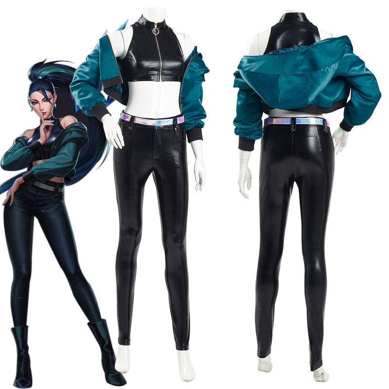 League of Legends LOL KDA Kaisa K/DA Group Coat Pants Outfits Halloween Carnival Suit Cosplay Costume