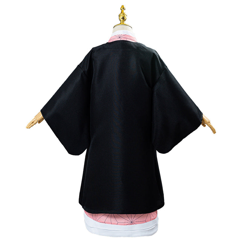 Kids Children Demon Slayer Kimetsu no Yaiba Kamado Nezuko Uniform Outfit Anime Cosplay Costume