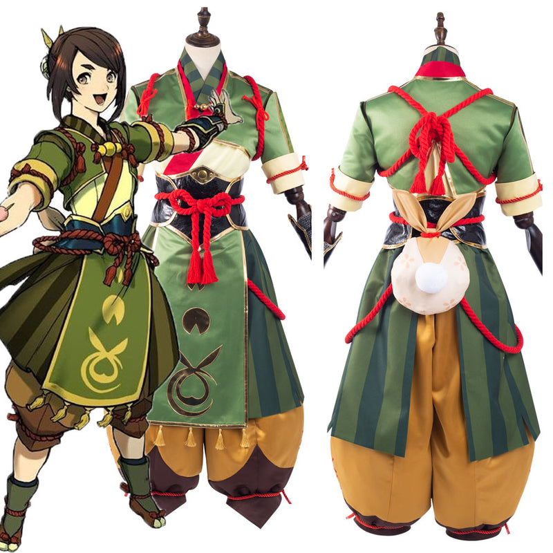 Monster Hunter Rise Yomogi Dress Halloween Carnival Suit Cosplay Costume