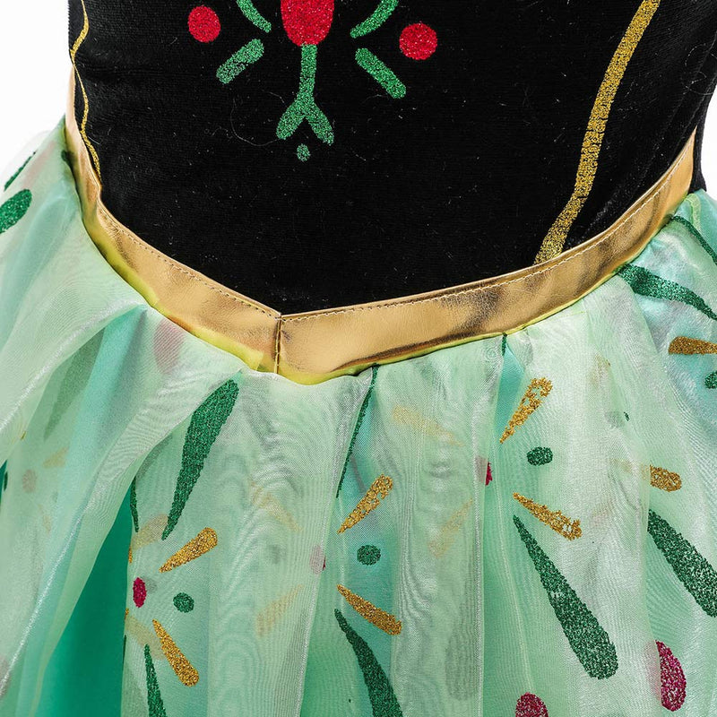 Frozen Princess Anna Children Kids Dress Cosplay Costume