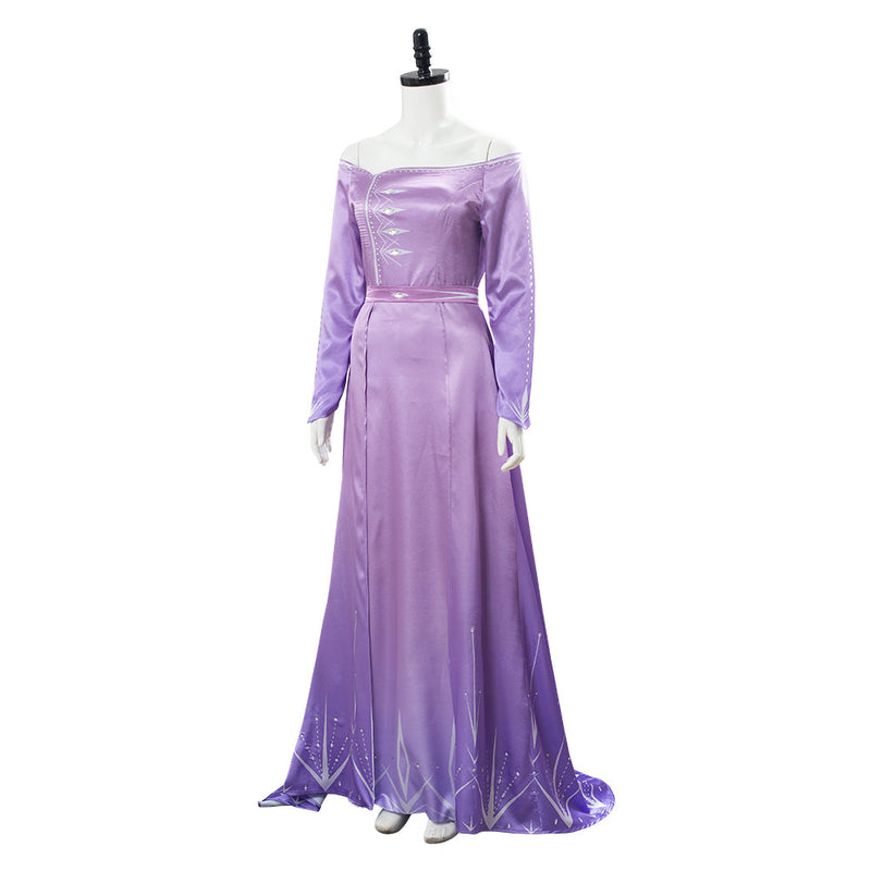 Frozen 2 Elsa Dress Nightgown Gown Pink Arendelle Bedroom Dress Purple Violet Cosplay Costume