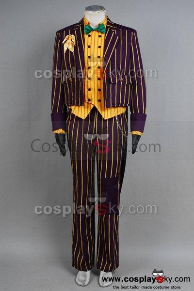 Batman Arkham Asylum Joker Coat Suit Cosplay Costume