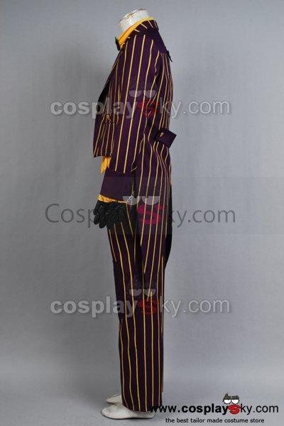 Batman Arkham Asylum Joker Coat Suit Cosplay Costume