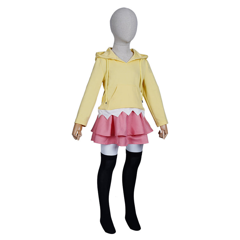 Kids Children NARUTO Uzumaki Himawari Outfits Halloween Carnival Suit Cosplay Costume