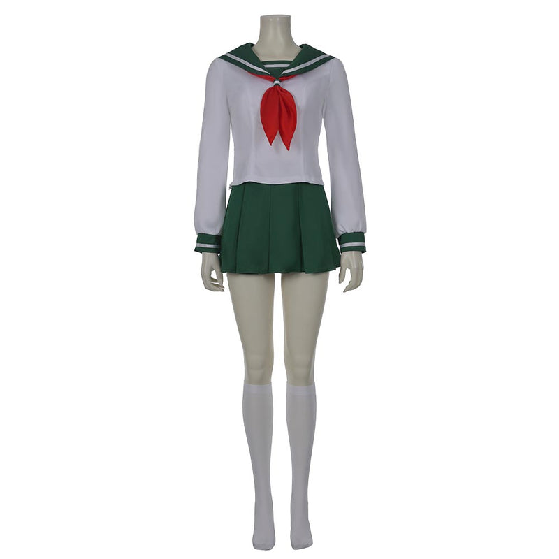 Inuyasha Kagome Higurashi Women Girls Uniform Comic Con Cosplay Costume