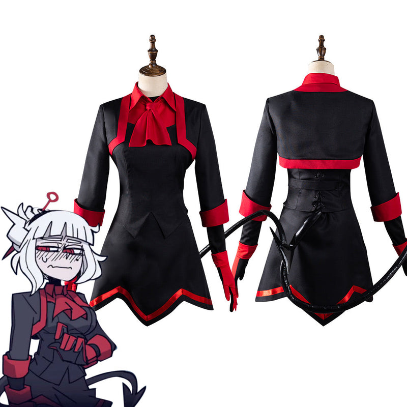 Helltaker Lucifer The Maid Demon Outfits Halloween Carnival Suit Cosplay Costume