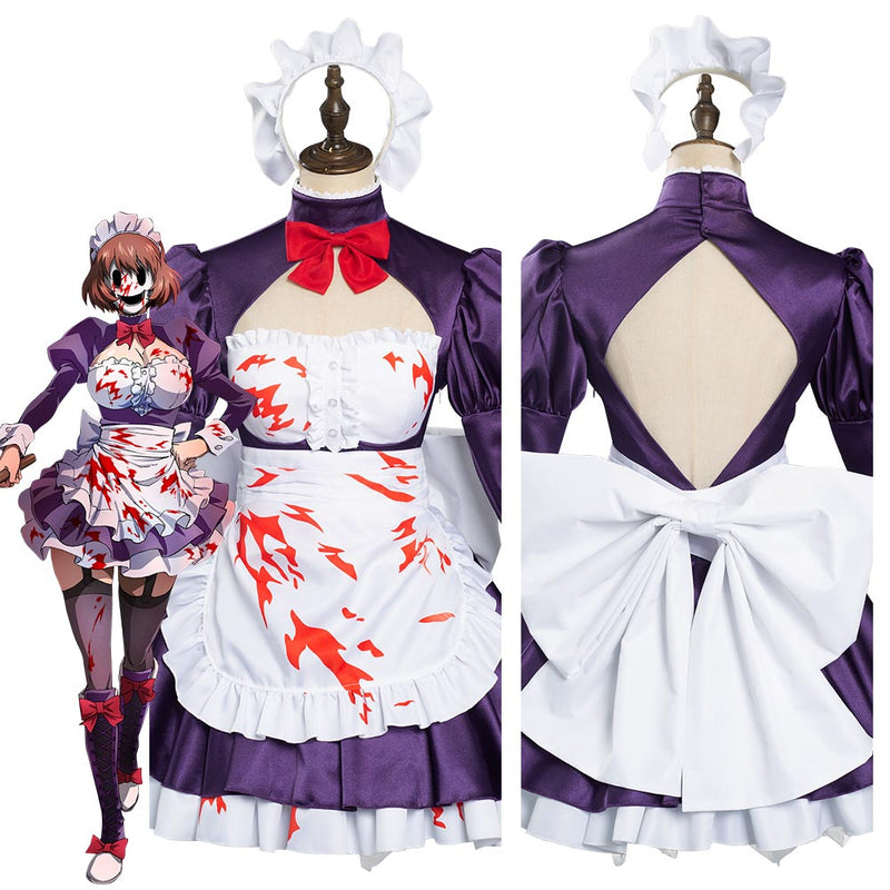 Anime High-Rise Invasion Maid-fuku Kamen Maid Dress Outfits Cosplay Costume