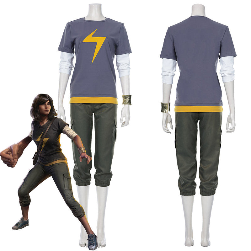 Avengers-Ms. Marvel Kamala Khan Outfits Halloween Carnival Suit Cosplay Costume