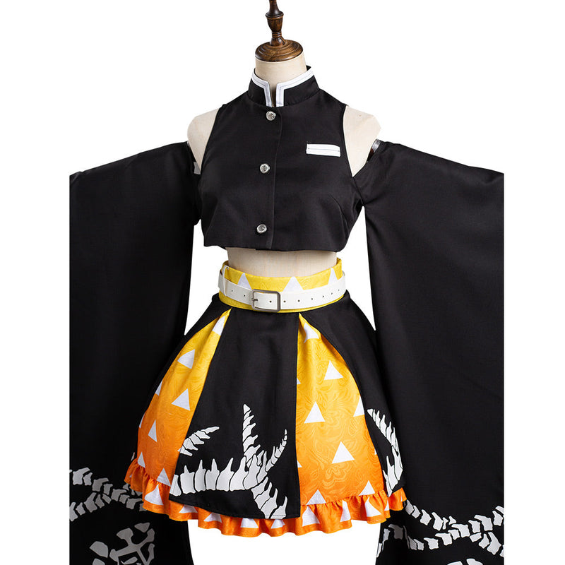 Anime Demon Slayer: Kimetsu no Yaiba  Agatsuma Zenitsu Original Design Cosplay Costume