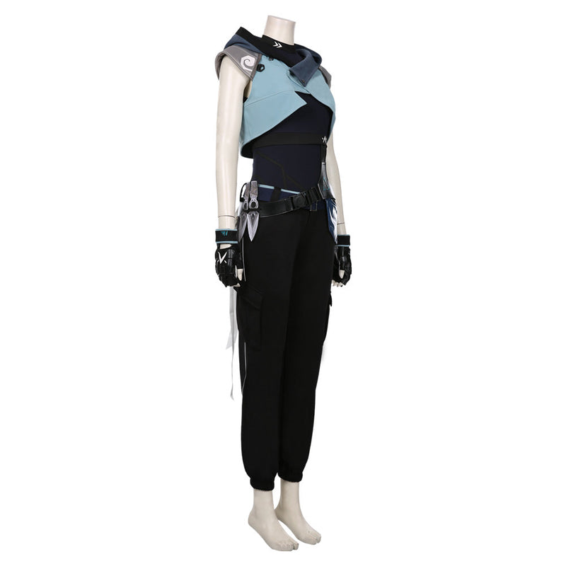 Game Valorant Jett Halloween Jumpsuit Outfit Cosplay Costume